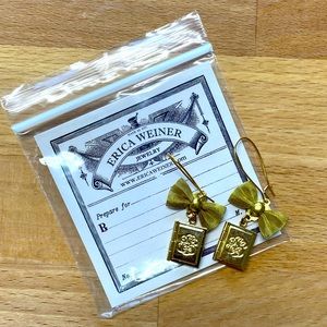 ERICA WEINER brass locket earrings jewelry